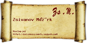 Zsivanov Márk névjegykártya